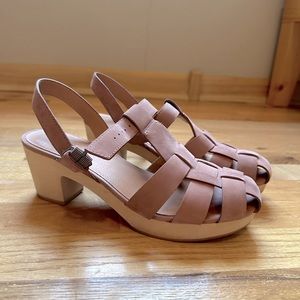 NWOT Madewell Fisherman Sandal Clog Nubuck Leather